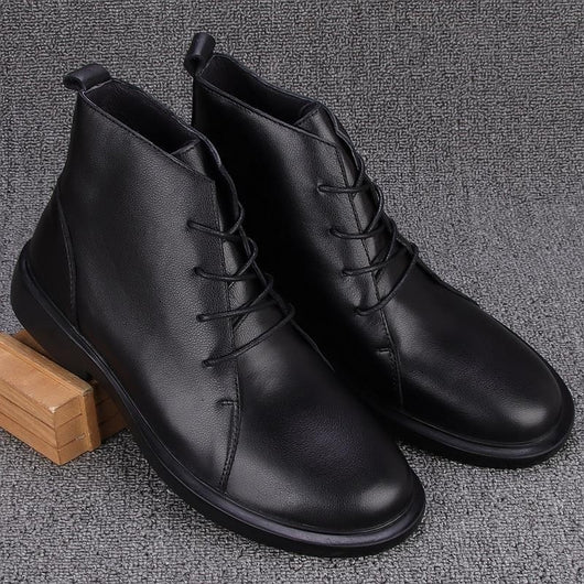 Botines de Plataforma en Cuero Premium - Estilo Moderno y Versátil - Image 5