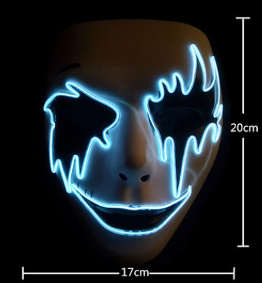 Máscara de Calavera LED Brillante con Alambre EL para Halloween - Image 7