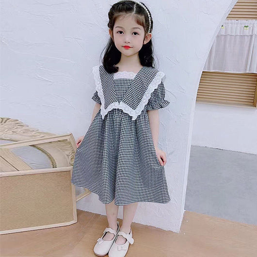 Vestido Infantil Estilo Western en Algodón a Cuadros - Image 11