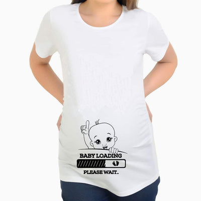 Camiseta Suelta de Maternidad con Estampado de Moda Manga Corta Talla Grande - Image 2