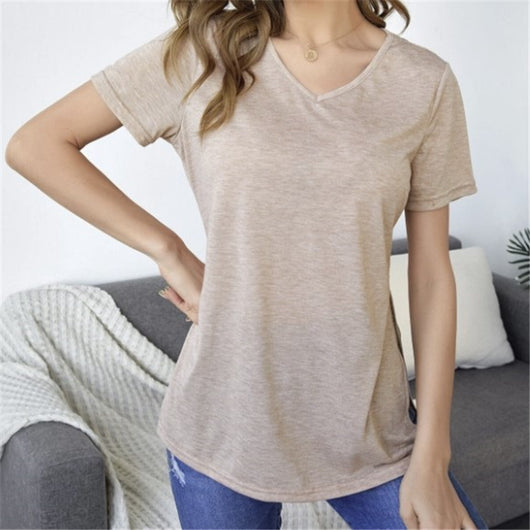 Blusa Casual con Escote V y Abertura Lateral - Image 7