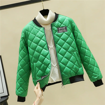 Chaqueta de Algodón Slim con Cuello Parado y Costuras Estilo Coreano - Image 3