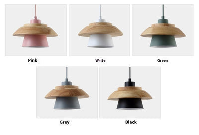 Lámpara Colgante Minimalista de Madera y Aleación Estilo Japonés - Image 12