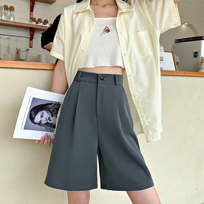 Shorts Mujer Talle Alto Estilo Hong Kong Verano Casual Cintura Ancha - Image 5