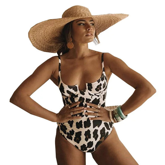 Traje de Baño Estampado Leopardo