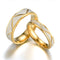 Titanium steel couple ring 24K Dorado stainless steel ring 6 mm size 11