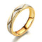 Titanium steel couple ring 24K Dorado stainless steel ring 4 mm size 8
