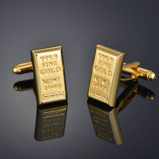 Gemelos Dorados con Iniciales y Hoja de Arce para Hombre - Image 15