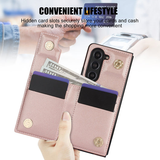 Funda de Cuero con Doble Hebilla para ZFOLD56 y ZFOLD34 - Estilo Clásico - Image 13