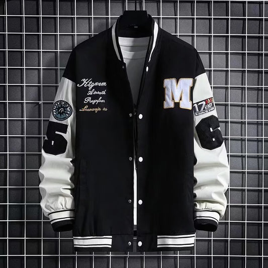 Chaqueta de Béisbol Holgada Estilo Hong Kong para Estudiantes de Secundaria