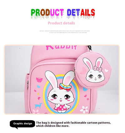 Mochila Escolar Infantil con Protección de Columna y Monedero de Dibujos Animados - Image 16