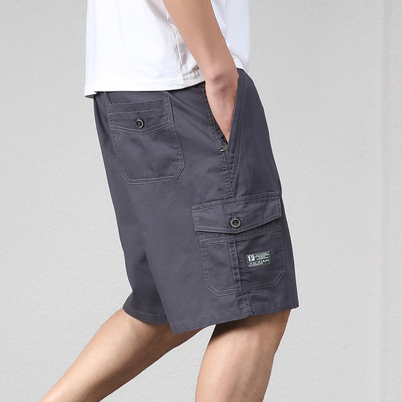 Bermudas de Trabalho Casuais Folgadas para Homens