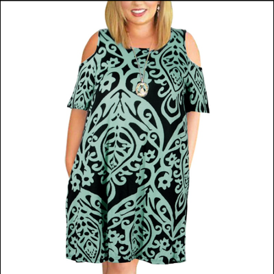 Vestido Estampado Suelto Talla Grande para Mujer - Image 10