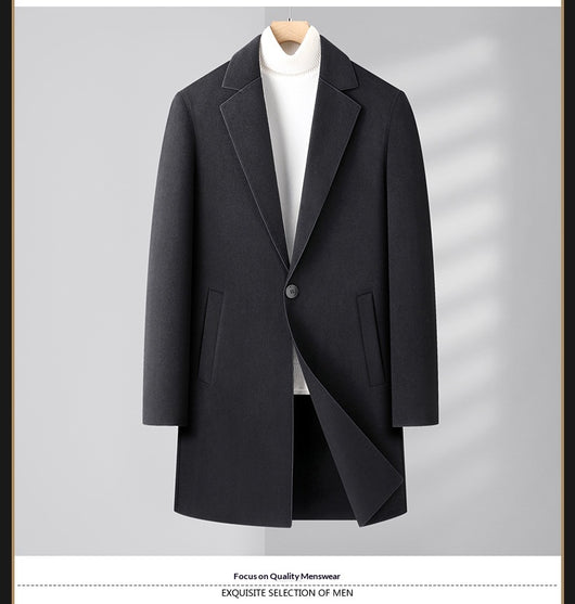 Abrigo de Lana Reversible para Hombre - Otoño e Invierno - Image 13
