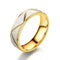 Titanium steel couple ring 24K Dorado stainless steel ring 4 mm size 7