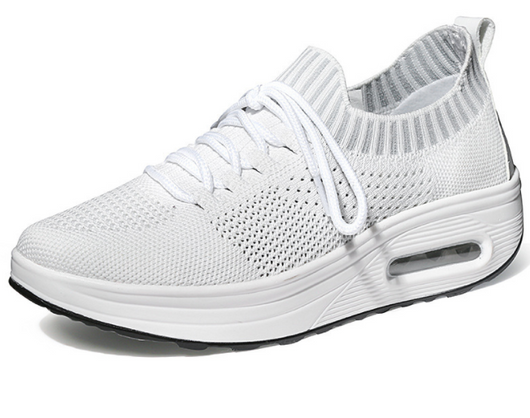 Zapatillas Deportivas Miyaka Air Cushion con Suela Gruesa - Calzado Tejido Volador para Mujer