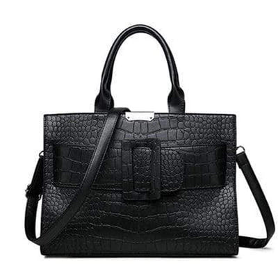 Bolso Bandolera Efecto Cocodrilo con Gran Capacidad