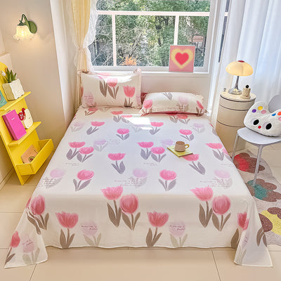 Sábana de Algodón Estampado Floral Ins Style - Image 16