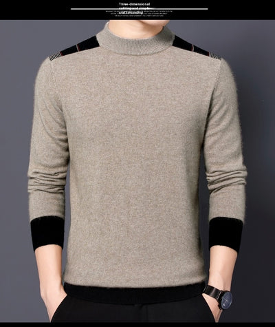 Suéter Cuello Alto Reversible de Terciopelo Manga Larga para Hombre - Image 18