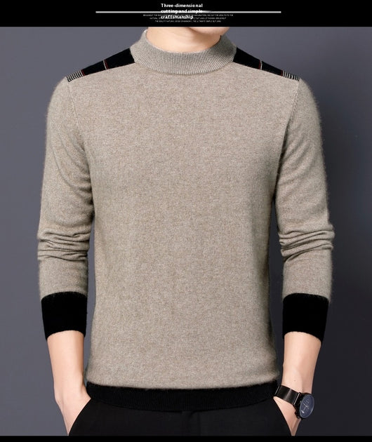Suéter Cuello Alto Reversible de Terciopelo Manga Larga para Hombre - Image 18