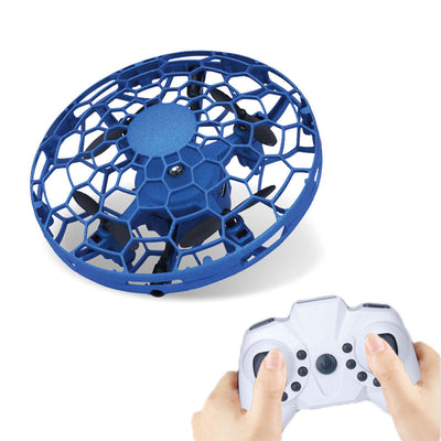 Gold mini UFO drone with a spherical protective cage and black propellers, sold as a 3-piece set. - Image 47