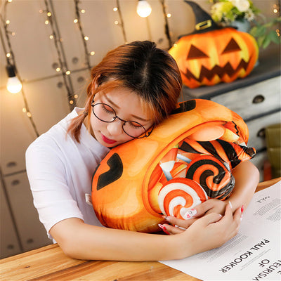Almohada Decorativa Divertida con Diseño de Calabaza - Image 4