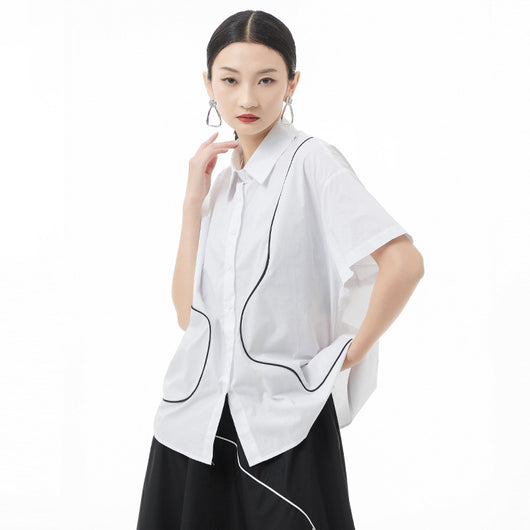 Blusa de Manga Corta Line para Mujer - Image 7