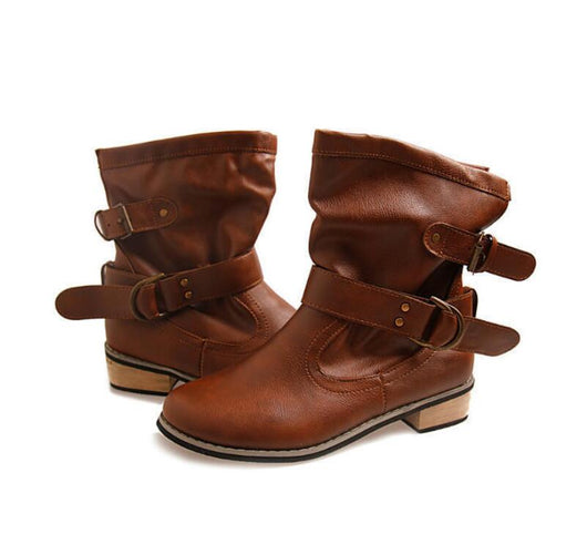 Botines de Tacón Bajo Estilo Europeo y Americano - Image 7
