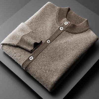 Suéter de Cachemira Holgado para Hombre - Talla Grande Reforzada - Image 9
