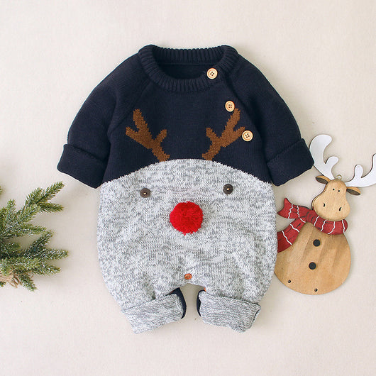 Pijama navideño unisex con estampado de reno para niños y niñas - Image 15