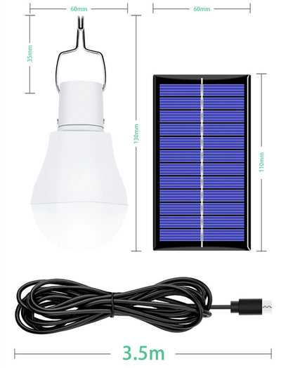 Bombilla LED Recargable USB con Panel Solar Portátil - Image 6