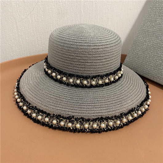 Sombrero Pescador con Alas Amplias y Detalles de Perlas Franjadas - Image 10
