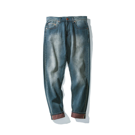Jeans Holgados Retro a Rayas para Hombre - Image 9