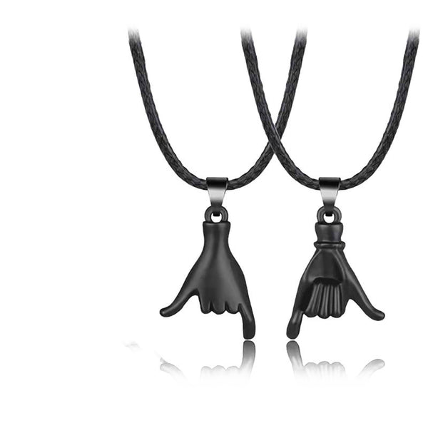 Juego de Collar de Parejas con Colgante de Manos Pequeñas - Image 2