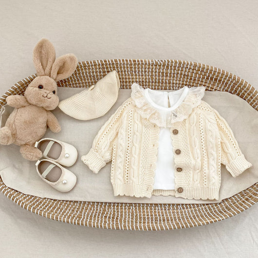 Abrigo Tejido Trenzado Otoño para Niños y Niñas - Image 13