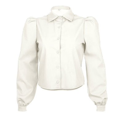 Blusa de Solapas Estructuradas con Mangas Abullonadas - Image 14