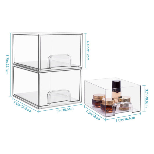 Organizador de Cosméticos Apilable con Cajones Transparentes - Image 17