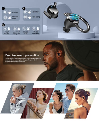 Auriculares Bluetooth con Gancho Inalámbricos y Pantalla Digital Inteligente - Image 14