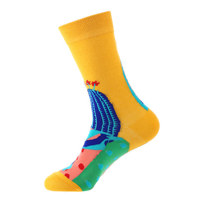 Calcetines Tobilleros de Algodón para Otoño e Invierno con Flores - Image 4