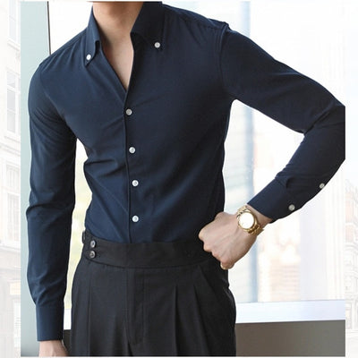 Camisa Italiana de Cuello Clásico para Hombre - Colección Otoño - Image 3