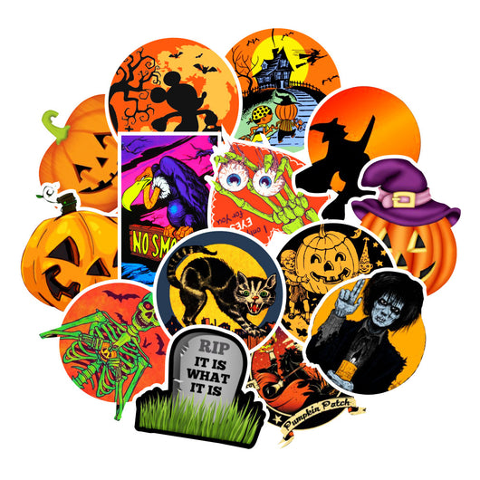 Pack 50 Stickers Halloween Resistentes al Agua para Laptop, Tazas y Refrigerador - Image 5