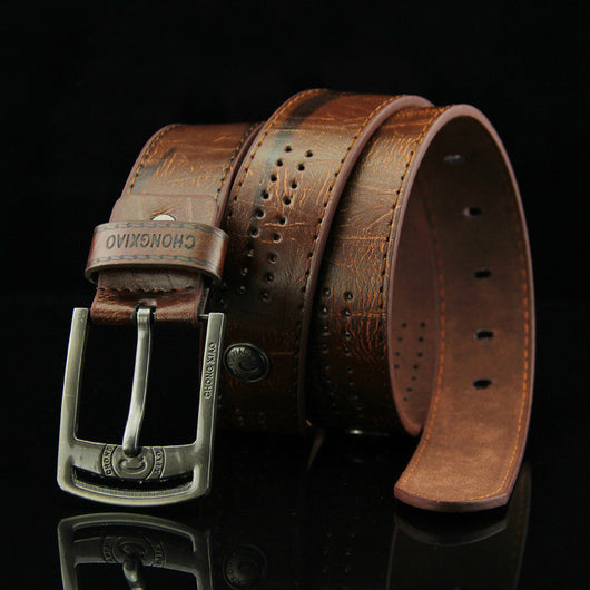 Cinturón Denim Casual para Hombre con Remaches Decorativos