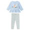 Conjunto Infantil Otoño Rayas Conejo Divertido Manga Larga