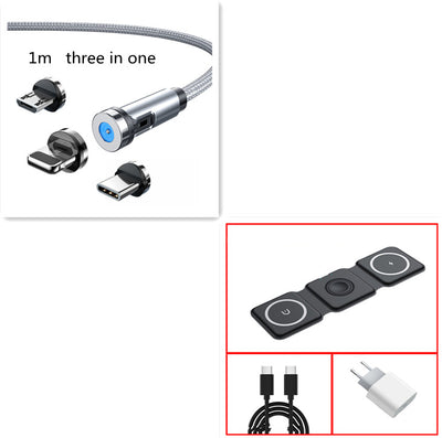 Cable Magnético 3 en 1 de 540° Rotativo - Carga Rápida Android, USB-C y Lightning - Image 30