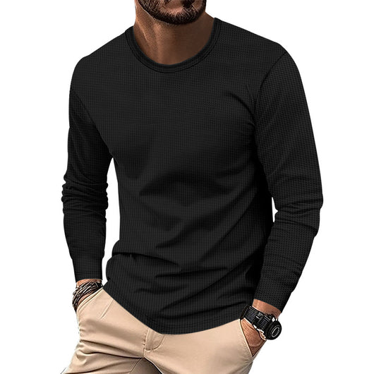Polera Cuello Redondo Textura Waffle para Hombre - Image 2