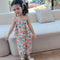 Conjunto Infantil Dos Piezas: Chaleco Floral y Pantalón Repelente de Mosquitos