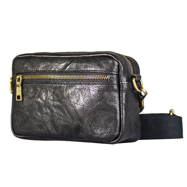Bolsa Bandolera de Cuero Genuino Hecha a Mano para Hombre Joven
