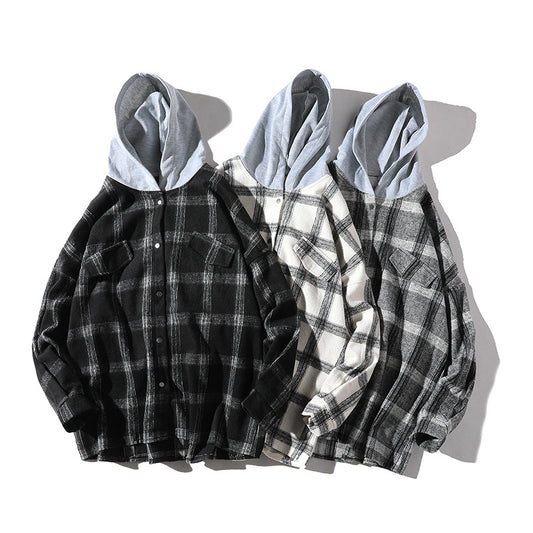 Chaqueta Hoodie a Cuadros para Parejas