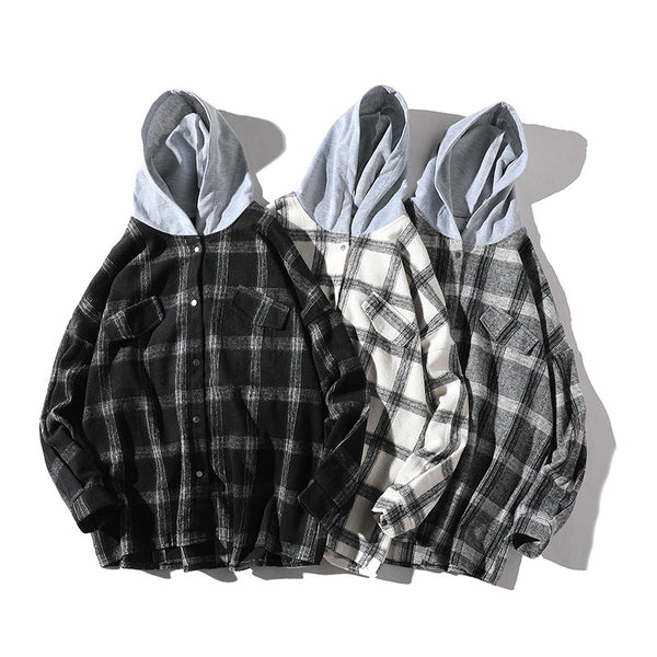 Chaqueta Hoodie a Cuadros para Parejas