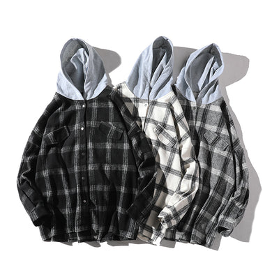 Chaqueta Hoodie a Cuadros para Parejas